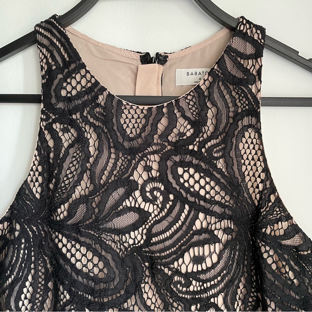 ARITZIA BABATON Henry Black Mini Sleeveless Cocktail Lace Dress - Picture 5 of 11